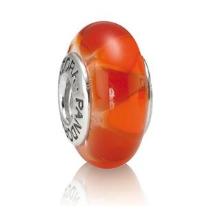 Pandora Authentic Red Hot Captivating Murano Glass Bead Retired